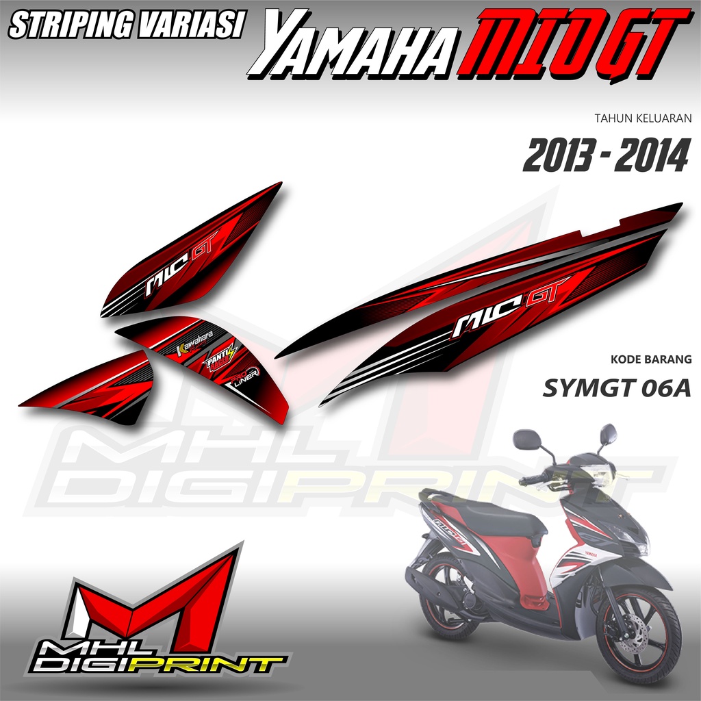 STRIPING VARIASI YAMAHA MIO GT - STIKER VARIASI MIO GT - SYMGT 06