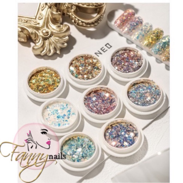 (Satuan) glitter hexagonal hexagon flakes ombre nails glitter gliter hiasan kuku nail art