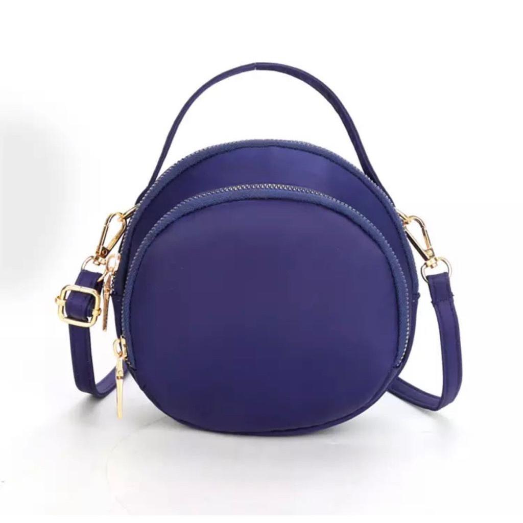 Tas Selempang Wanita SIMPLE SLING BAG OVAL TAS IMPORT TAS BRANDED bahan Longchamp woman sling bag