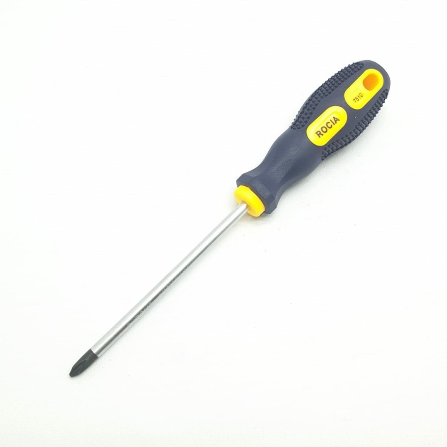 ROCIA Obeng Karet Plus dan Minus magnet Gagang Karet 4 Inc 6 Inc vanadium Chrome Steel Mata 4&quot; 6&quot; baja Min dan kembang Anti Strum Listrik Tipe rocia 7510