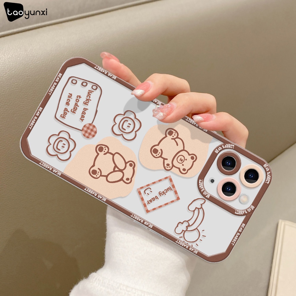 Casing TPU Realme C21Y C25Y C35 C31 C20A C25 C25S C12 Narzo 50A 50i C21 C15 C11 9i 8 5i 6 6i 5Z 6i 5G 6Z Motif Kartun Beruang