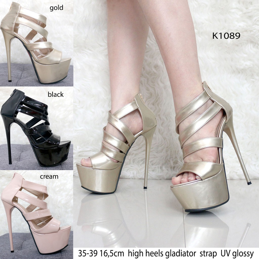 Sepatu High Heels Gladiator Pesta Kondangan Party K1089