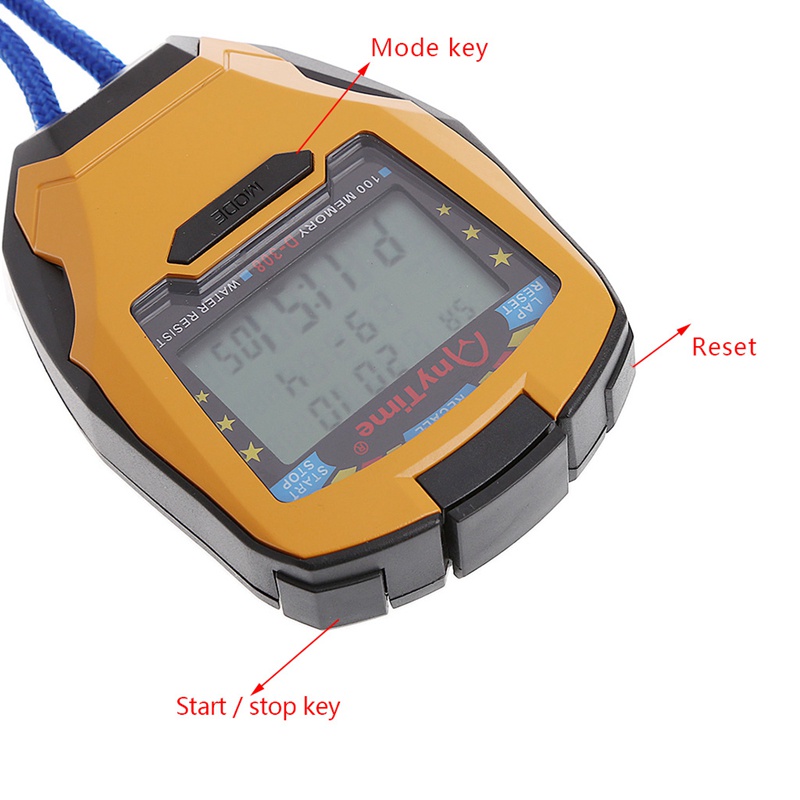 Gro 3 Row100 Lap 1 / 1000s Digital Sport Counter Timer Professional Athletic Stopwatch