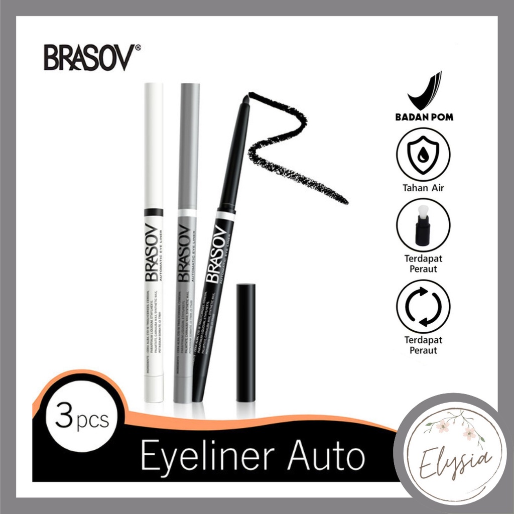 Brasov Eyeliner Auto Matic Putar Waterproof