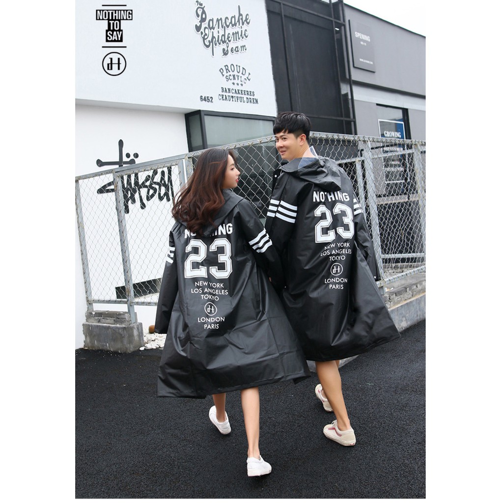 [LOGU] Jas hujan transparan dewasa, Jas hujan stylist model jaket, Jas hujan bening