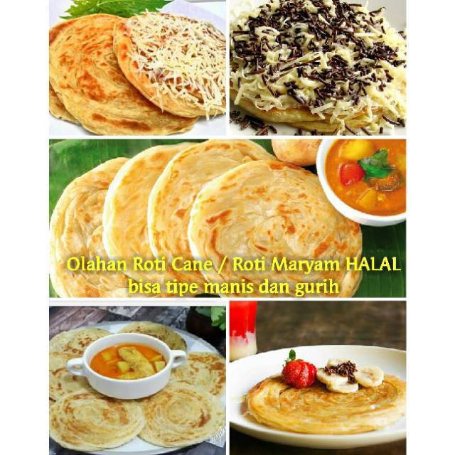

cane eceran Roti maryam big size tebal roti cane canai halal murah terenak