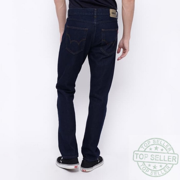 (Celana Murah) Edwin Celana Jeans Roma 05 Slim Fit Pria Panjang warna Biru Tua - Biru, 27 |DXT