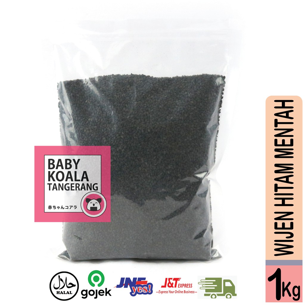 

Biji Wijen Hitam Mentah 1 Kg │ Black Sesame Seed.