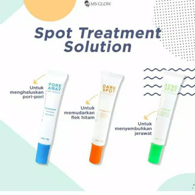 MS GLOW ACNE SPOT TREATMENT / PORE AWAY SPOT TREATMENT / DARK SPOT SERUM MS GLOW/ SALEP ACNE MSGLOW