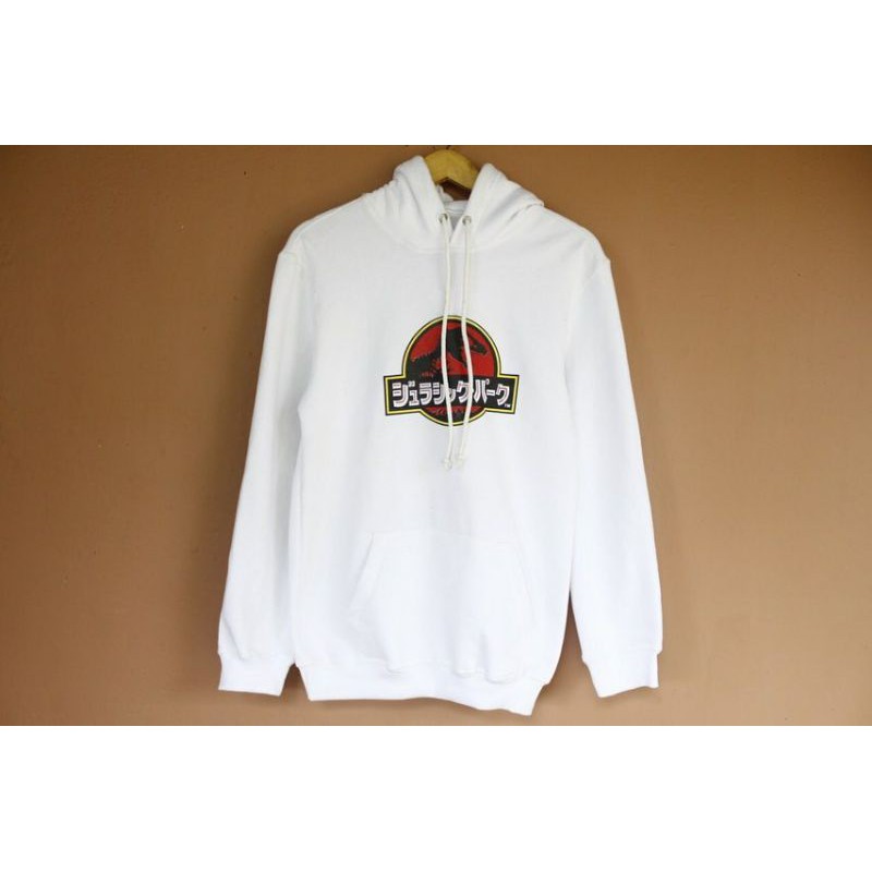 Hoodie Sweater Jaket Jurassic Park White by H&M