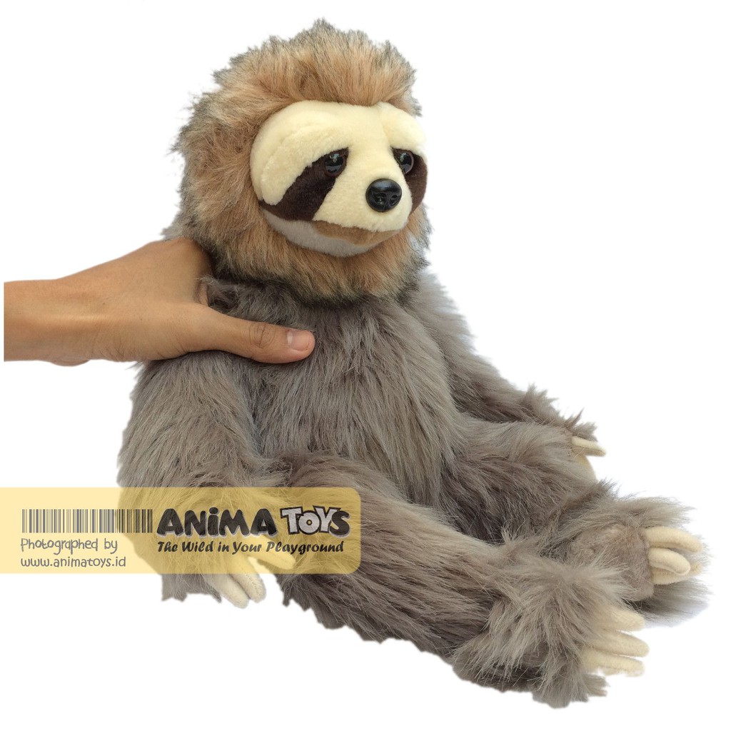 Boneka Hewan Kukang Abu-abu Grey Sloth Animatoys SPRi030