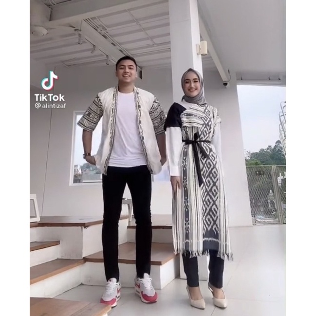 COUPLE TENUN DRESS AURORA TENUN IKAT ORY KEISHAN.ID COUPLE KONDANGAN DRESS KONDANGAN GAUN PESTA