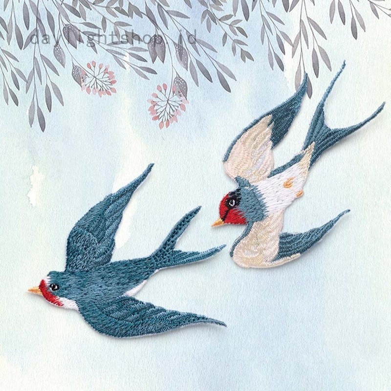 Tambalan Rajutan Desain Burung Walet Untuk Pakaian Shopee Indonesia