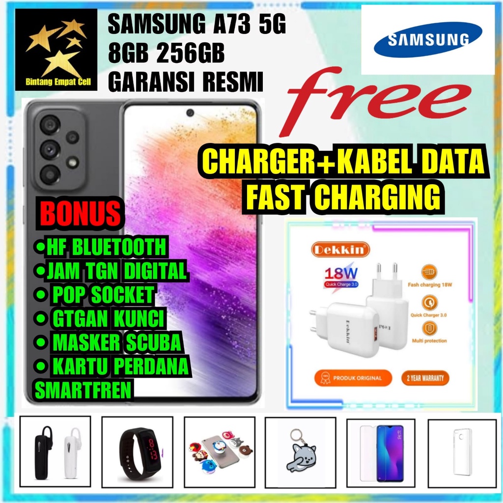 SAMSUNG A73 5G 8/256 GARANSI RESMI