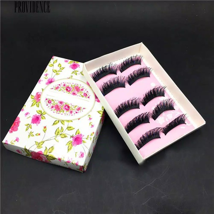 CLEARANCE SALE - BMS0003 - 5 Pasang Bulu Mata Atas Fake Eyelash Dengan Aksen Warna Biru