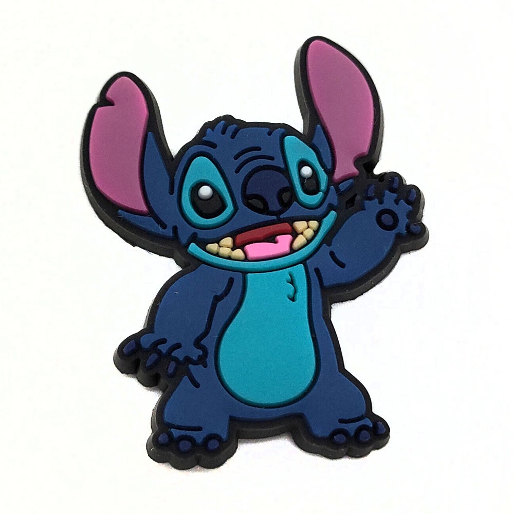 Charms Pin Bentuk Kartun Stitch Crocs Jibbitz Untuk Aksesoris Dekorasi Sandal