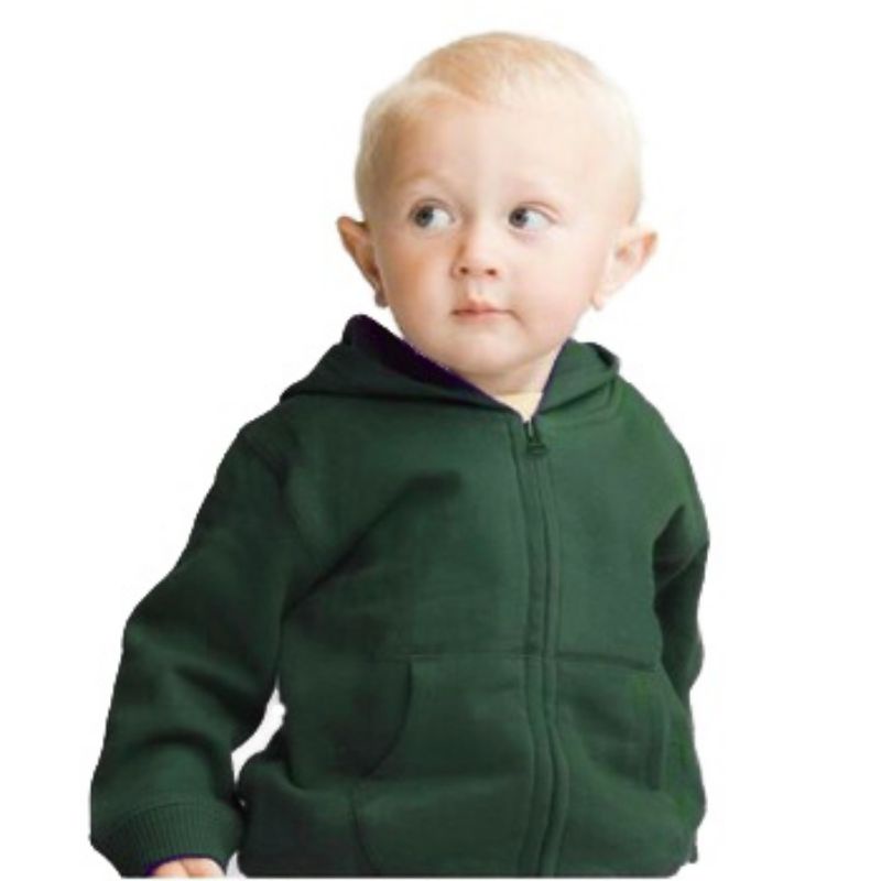 Jaket Anak 1-2 Tahun Jaket Hoodie anak cowok cewek unisex bayi balita batita-Hijau Army