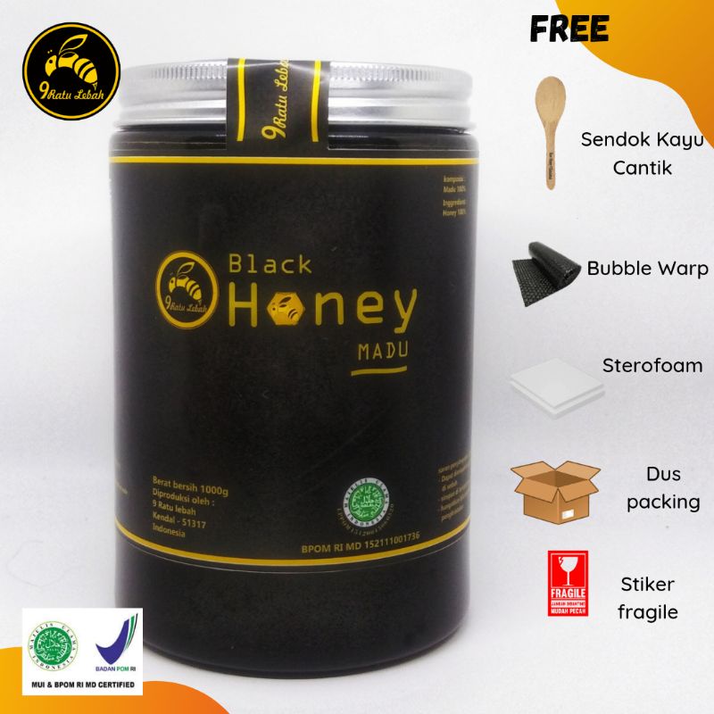 

Madu Hitam Premium | Black Honey Premium |jar kaca BPOM