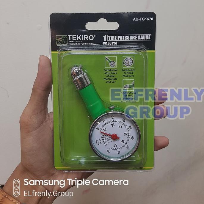 ✰ Tekiro Pengukur Tekanan Angin Ban 60 Psi / Tyre Pressure Gauge Φ