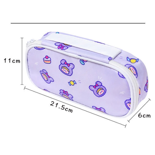 Tempat Pensil Jumbo Bentuk Oval HEWAN POLKADOT / Tempat Alat Tulis Besar Karakter Kartun Polkadot Animal