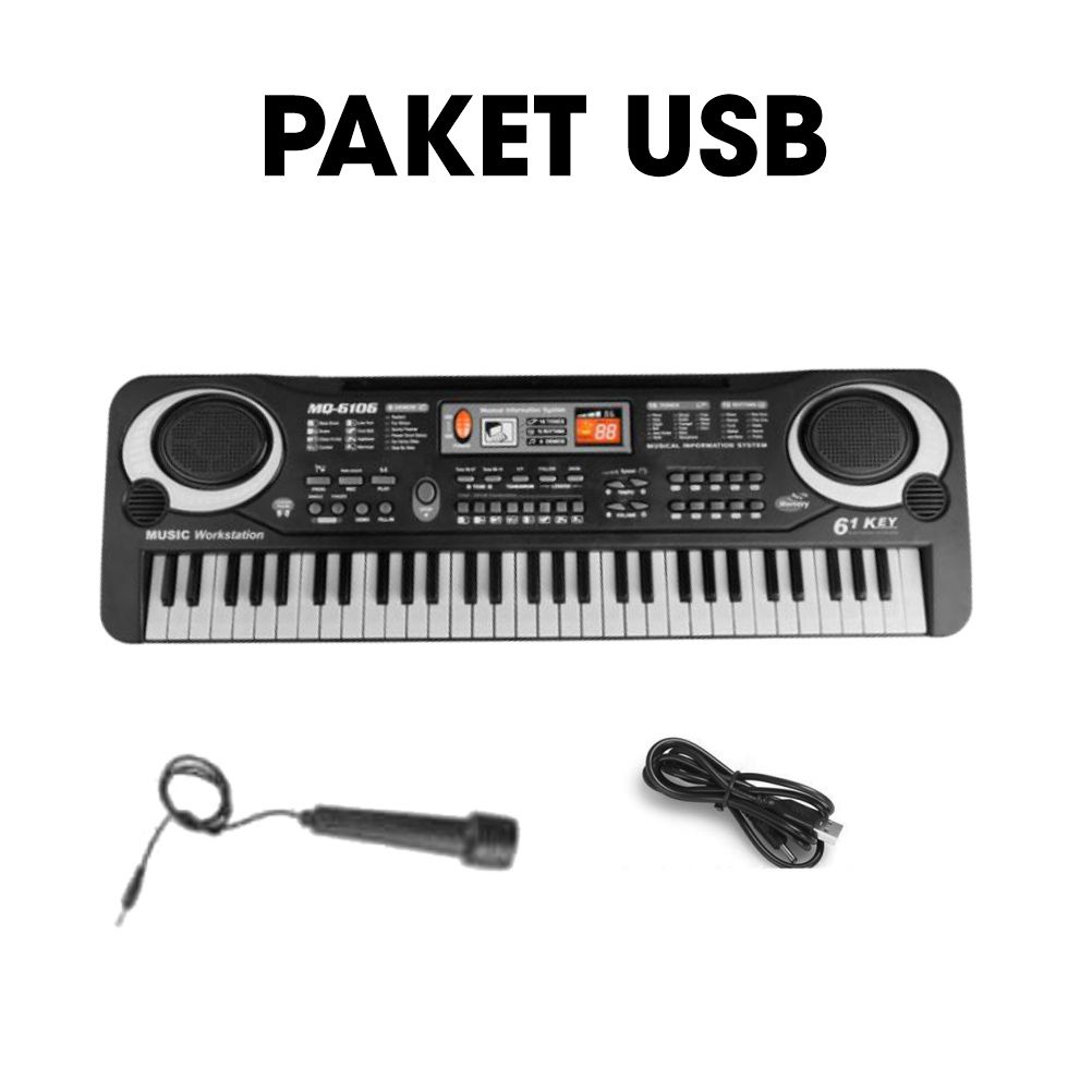 Piano Digital Electronic Keyboard 61 Keys Alat Musik Mainan Anak