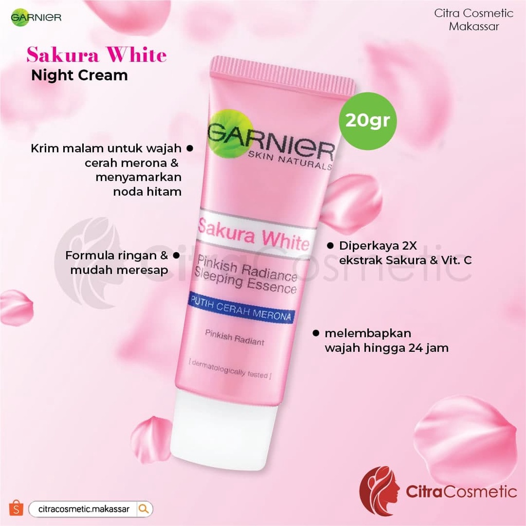 Garnier Sakura White Series Whip Foam | Pinkish Radian Foam | Essens Lotion | Night Cream | Whitening Serum Cream | Body Lotion