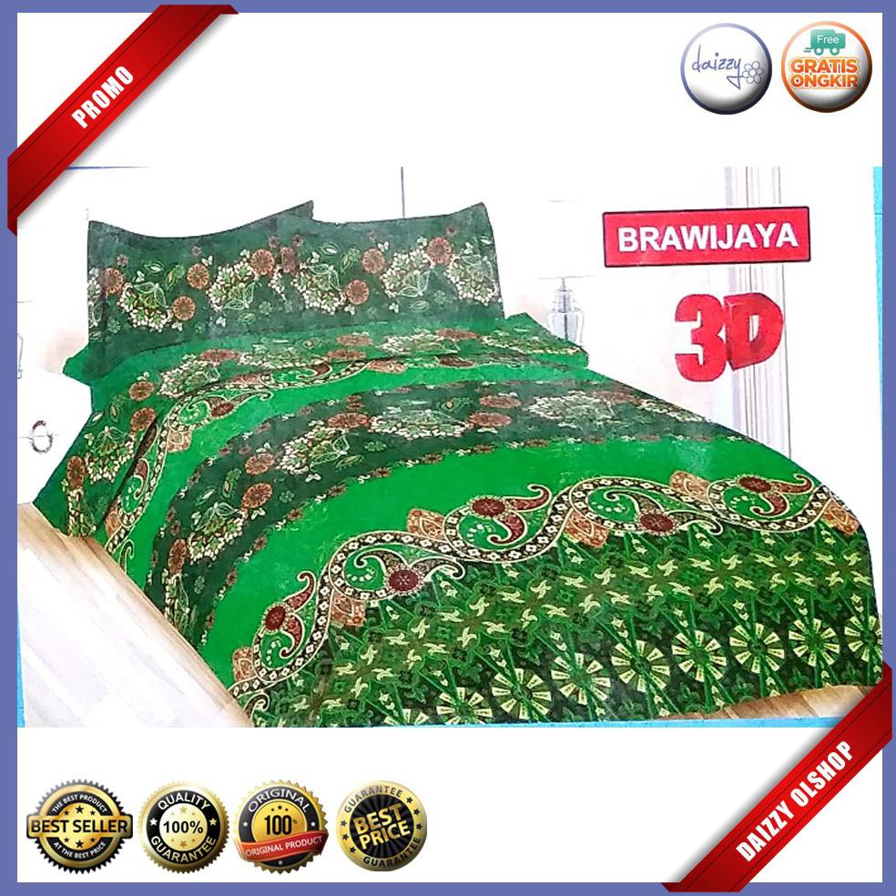 Sprei Bonita Brawijaya No.1 King 180 Seprai Hijau Motif Batik Modern BMSC440