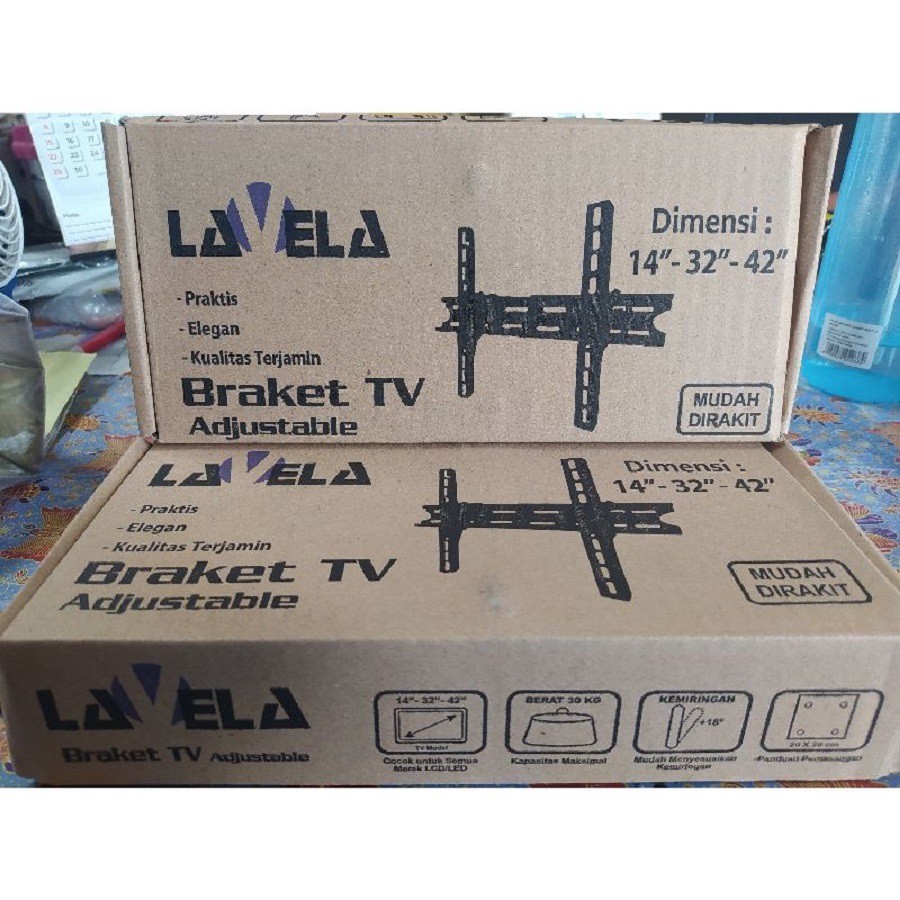 Bracket TV LED LCD 14&quot;- 32&quot; - 42&quot; In Inch Braket Breket TV Belalai Gantungan TV Multi