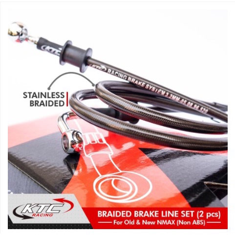 Selang Rem Set KTC Racing Moto 1 Aeromotive NMax 155 Non Abs PCX 150 Nmax 155 Non Abs KTC Racing Brake Hose Set