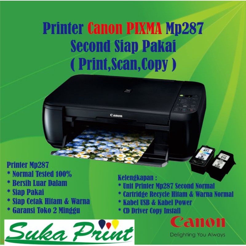 Printer Canon Pixma MP287 Fullset