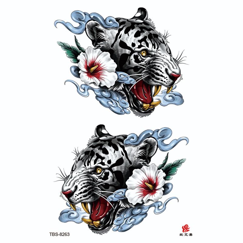 Tatto temporer TBS Baru Ukiyo-e Geisha Fashion Khusus Buatan Tato Lengan Setengah Air MODEL TBS-8263