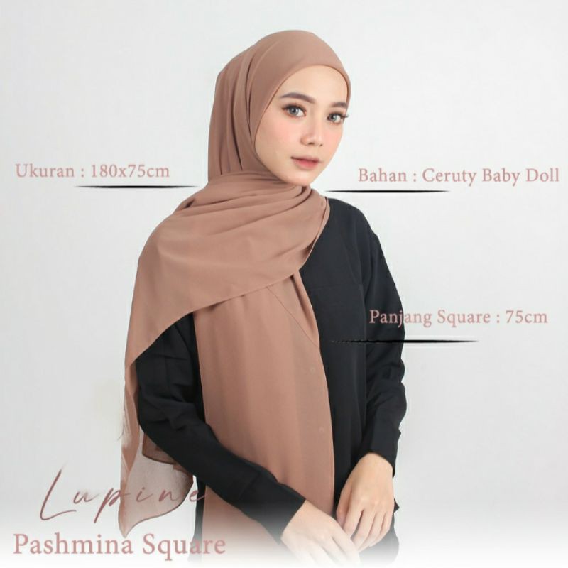 Pashmina square/Lupine Pashmina Square/Pashmina segiempat/pashmina ceruty babydoll/pashmina babydoll