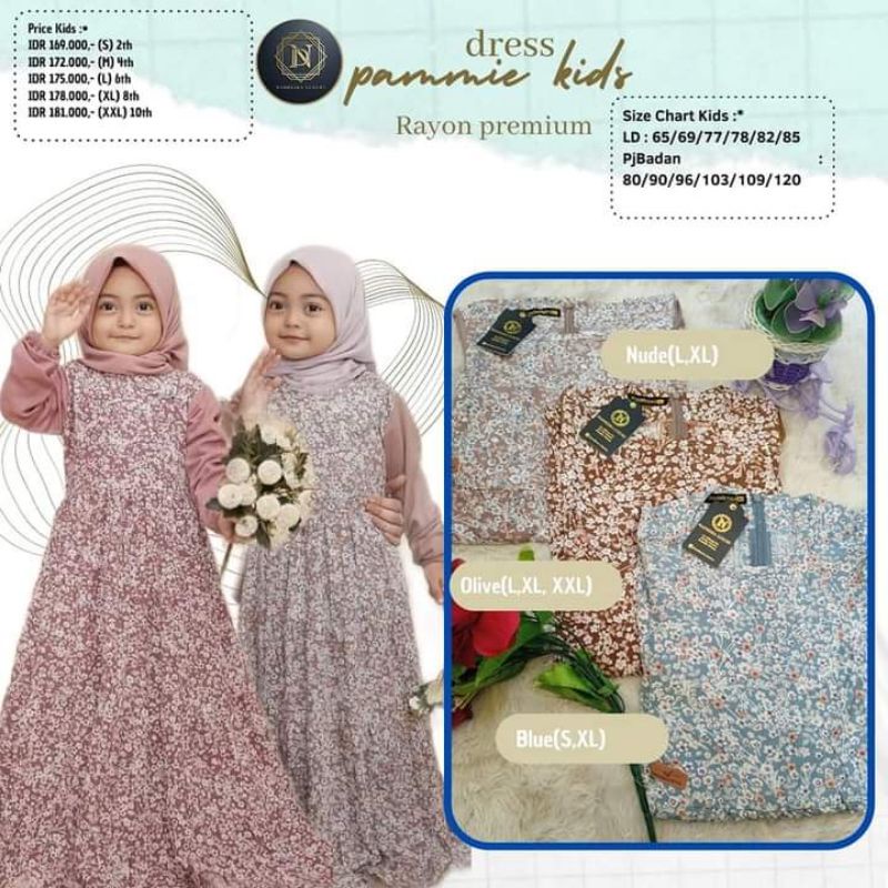 Dress anak Nadheera terbaru Pammie kids