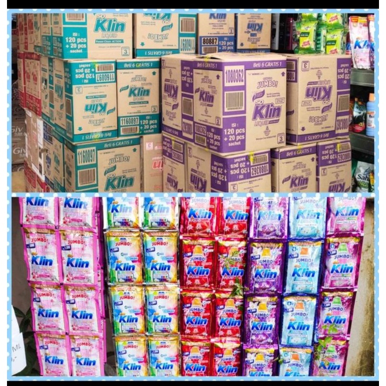 soklin liquid jumbo 1 renceng isi 14 sachet