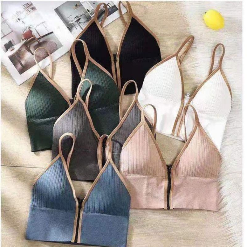 Medan Termurah KD12 Bra fashion korean style bra wanita zipper BH resleting sexy import