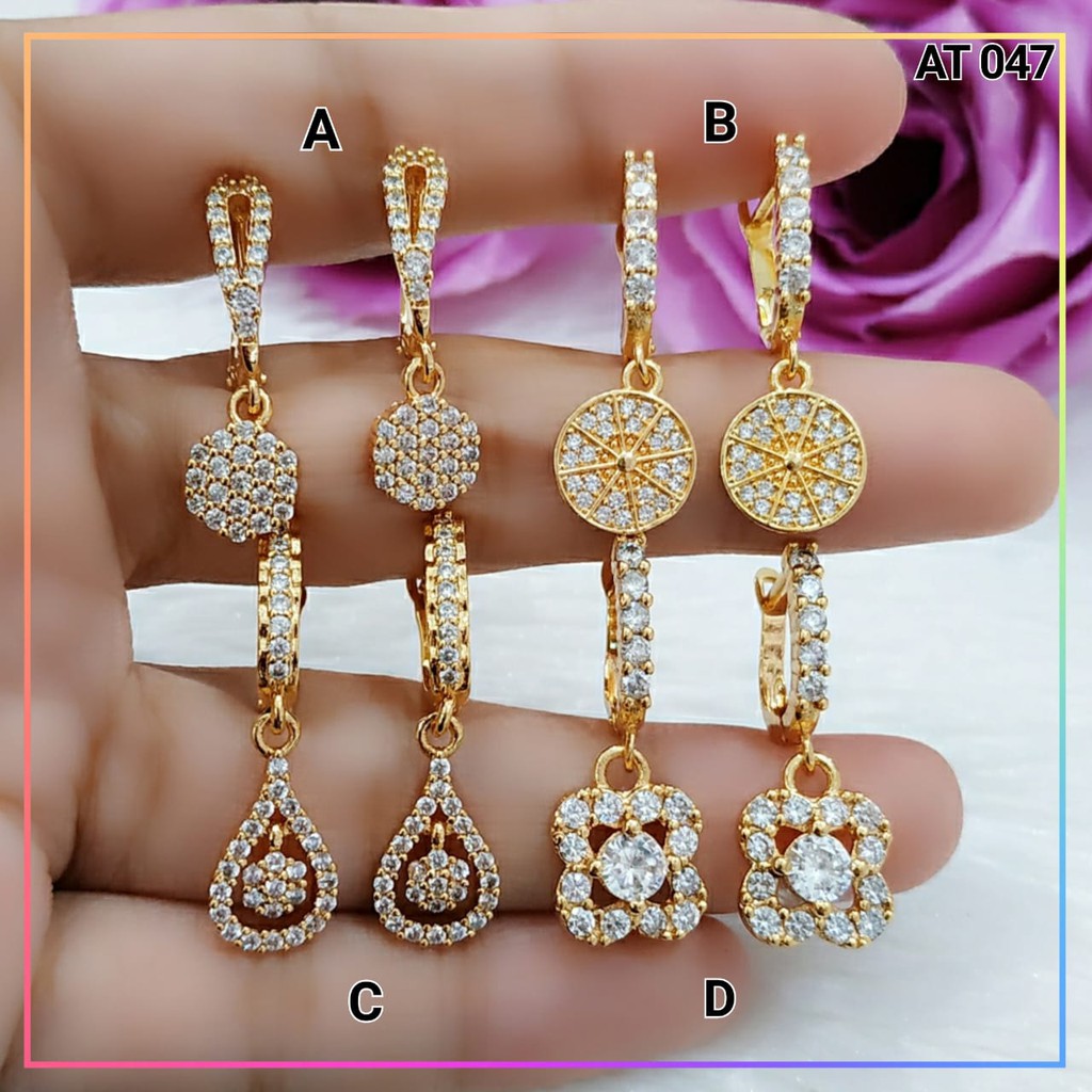 Anting Xuping anting dewasa jurai permata lapis emas gold AT 047