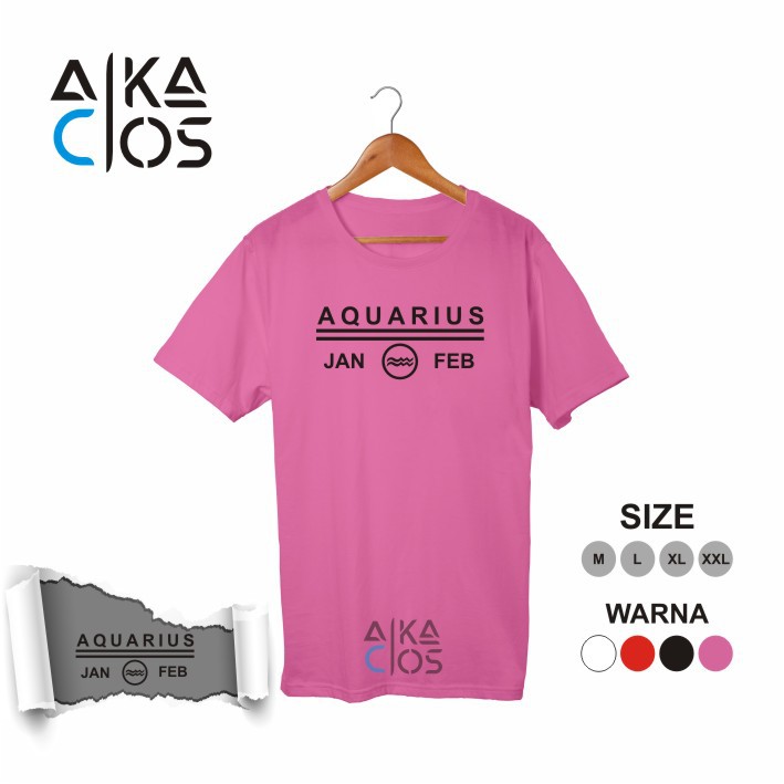 Kaos Distro T-shirt Unisex Zodiak AQuarius