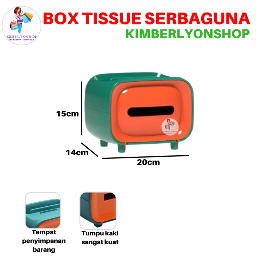 Kimberlyonshop Tempat Box Tissue Tv Holder Hp Portable