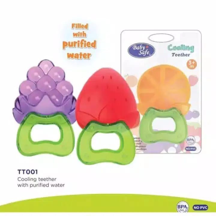 BabySafe Filled with Purified Water Easy Grip Fruit Teether // Gigit gigitan Bayi