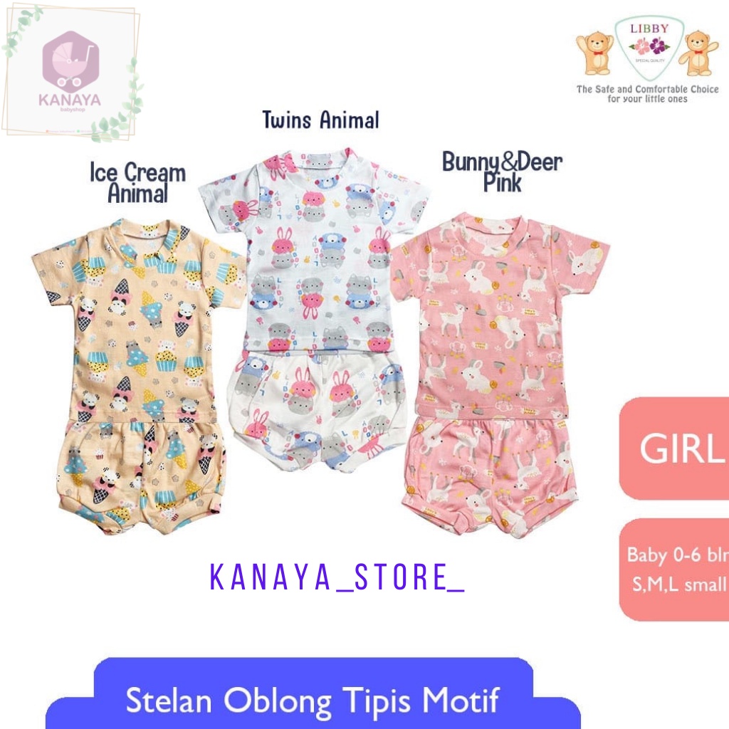 LIBBY Setelan Oblong Tipis Series Fun Land Sweet Land (1 Stel)