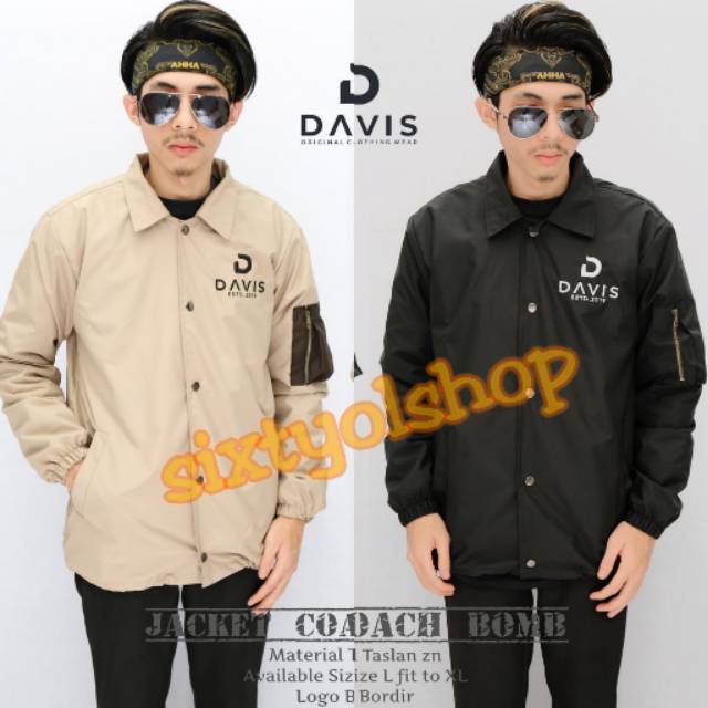 DAVIS ORI JAKET PRIA COACH BOMB TASLAN L-XL
