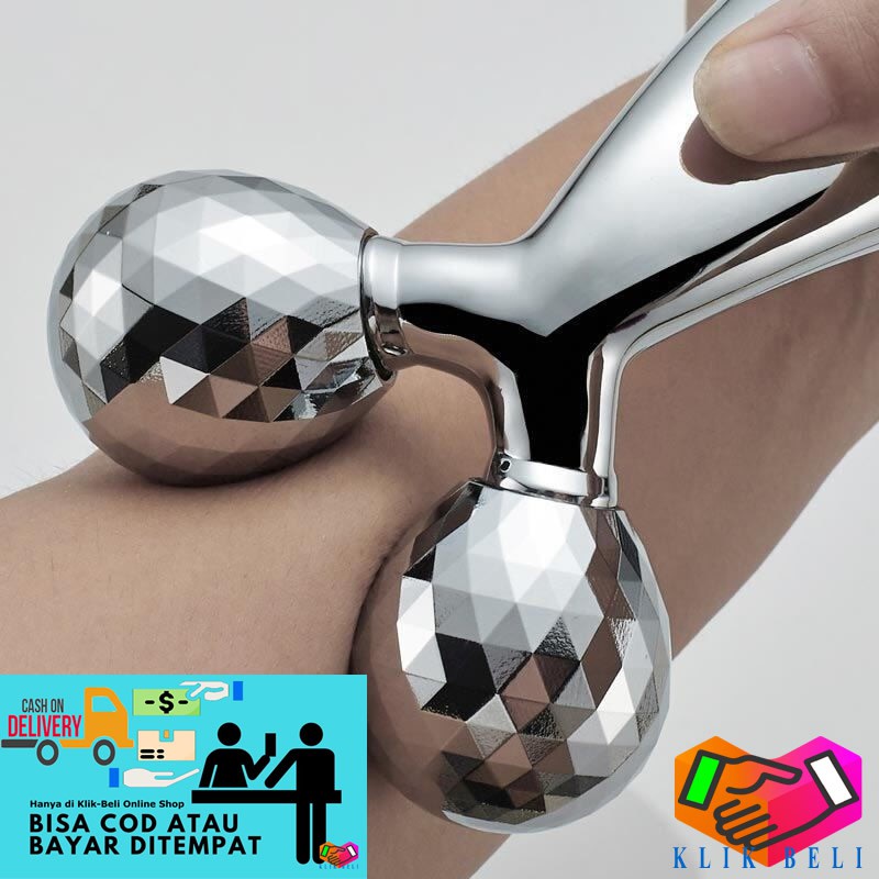 Alat Pijat 3D Massager Tubuh Wajah Manual Genggam Non Elektrik Pijit Kesehatan Roller Diamond
