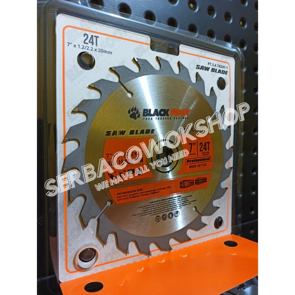 Blackfoot Saw Blade 7&quot; Inch 24 T Wood Cutter Tajam Carbide HSS Blade Termurah Berkualitas