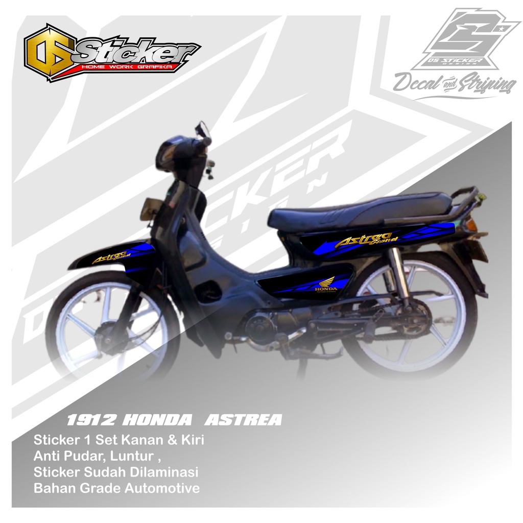 1912 Sticker Striping Motor HONDA ASTREA GRAND List Variasi Desain Simpel Variasi Desain Baru