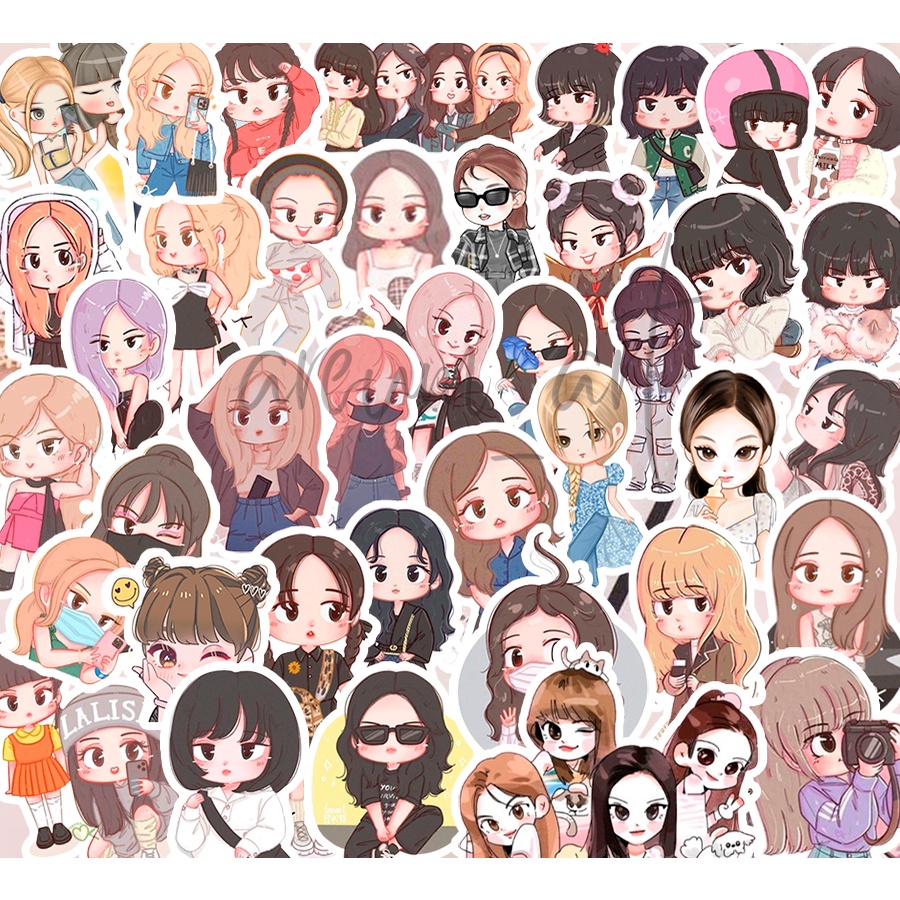 

50PCS Sticker Blackpink Cute Cartoon Kpop Chibi