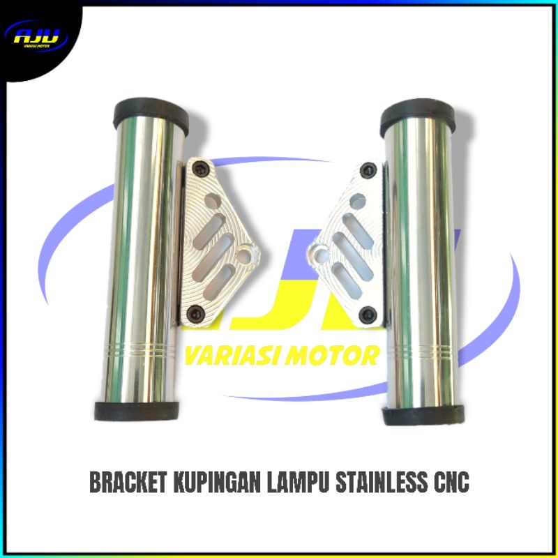 Jual Braket Kupingan Lampu Pesek Stainless Model Cnc Cb Gl Gl Gl Max Gl Pro Megapro Tiger