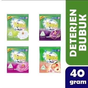 Rinso Anti Noda Deterjen Bubuk 40gr - Deterjen Anti Noda, Detergen Pewangi