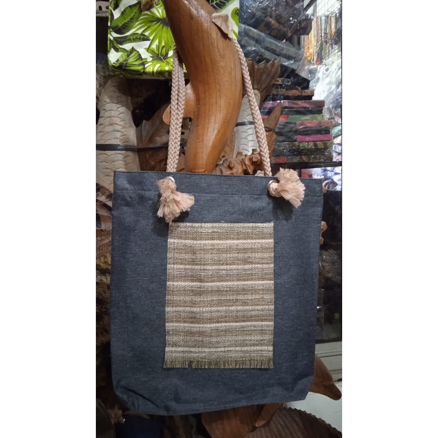 Tas panggul kain denim Totebag bali