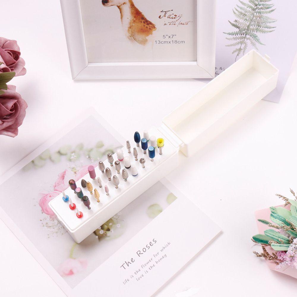 Solighter Nail Art 30lubang Manicure Gerinda Display Bit Holder