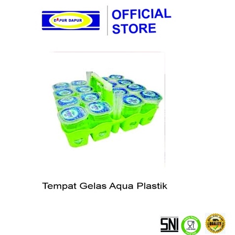 Tempat Gelas Aqua Plastik